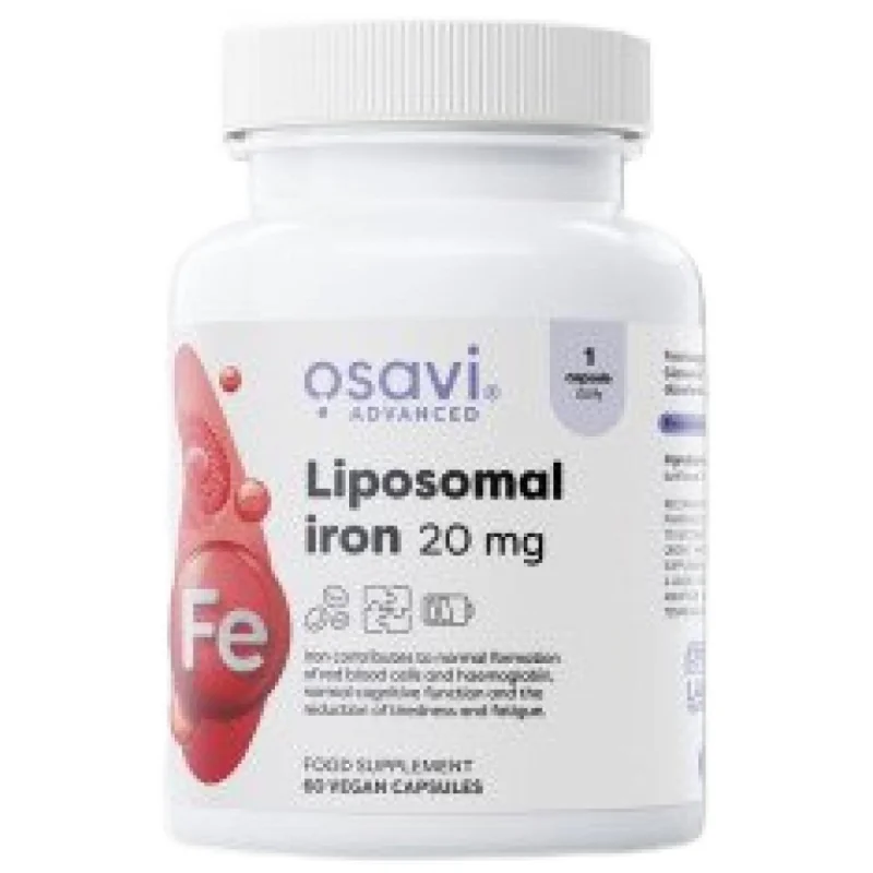 Liposomal Iron 20 mg | as Iron Bisglycinate / 60 капсули, 60 дози