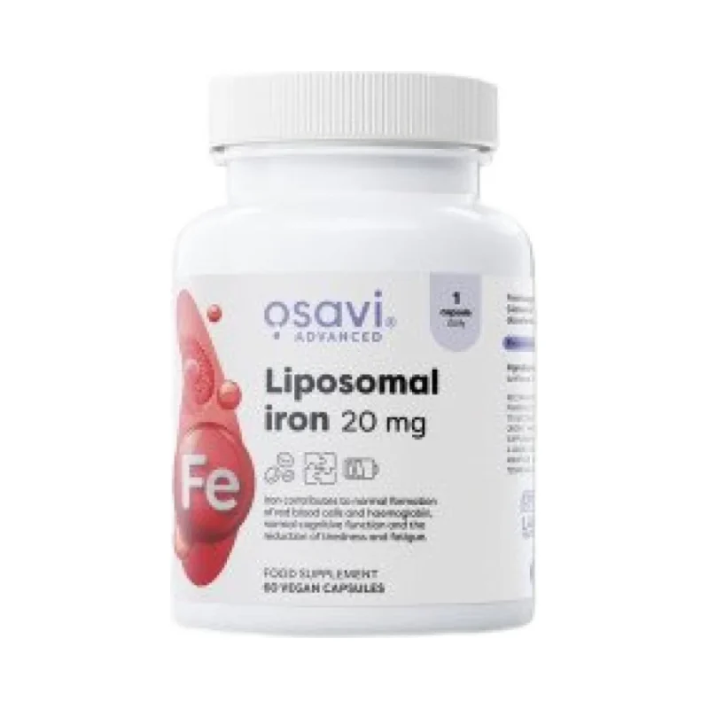 Liposomal Iron 20 mg | as Iron Bisglycinate / 60 капсули, 60 дози - Osavi