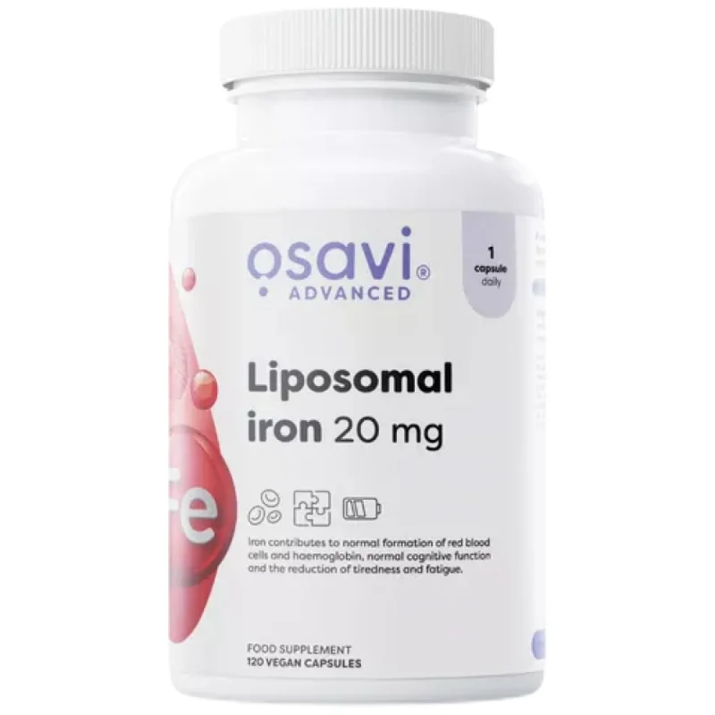 Liposomal Iron 20 mg | as Iron Bisglycinate / 120 капсули, 120 дози