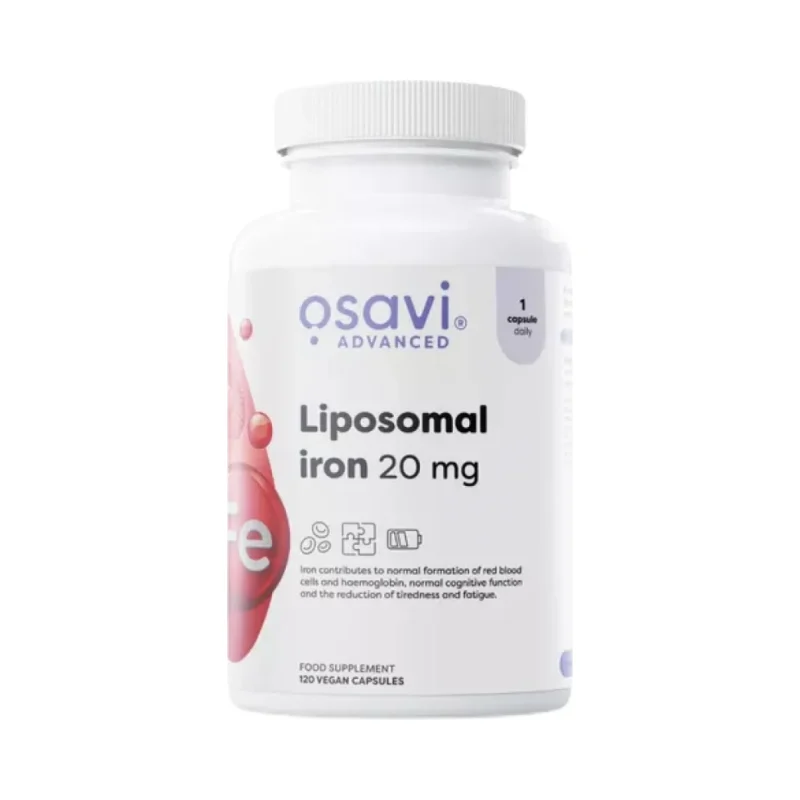 Liposomal Iron 20 mg | as Iron Bisglycinate / 120 капсули, 120 дози - Osavi