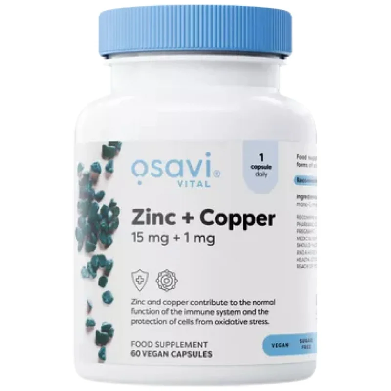 Zinc + Copper | L-OptiZinc® / 60 капсули, 60 дози