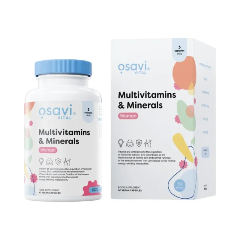 Multivitamins & Minerals Woman (30 дози) / 90 капсули - Osavi