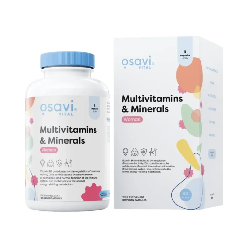 Multivitamins & Minerals Woman (60 дози) / 180 капсули - Osavi