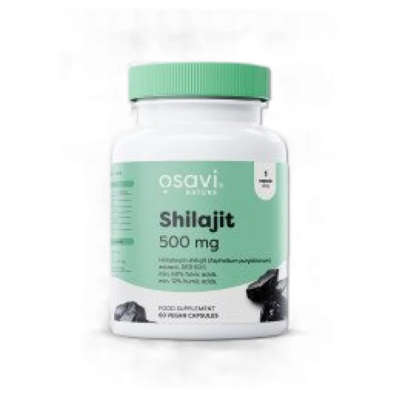 Shilajit 500 mg | 60:1 Extract with 60+% Fulvic Acids (60 дози) / 60 капсули