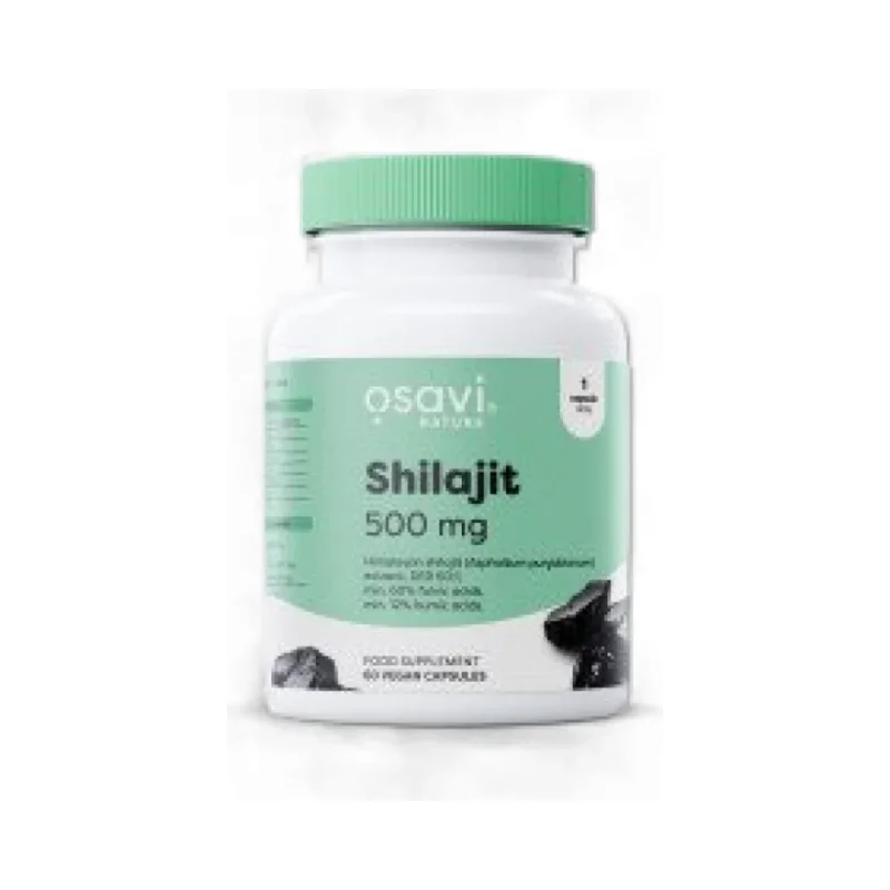 Shilajit 500 mg | 60:1 Extract with 60+% Fulvic Acids (60 дози) / 60 капсули - Osavi