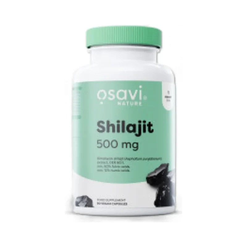 Shilajit 500 mg | 60:1 Extract with 60+% Fulvic Acids (90 дози) / 90 капсули - Osavi