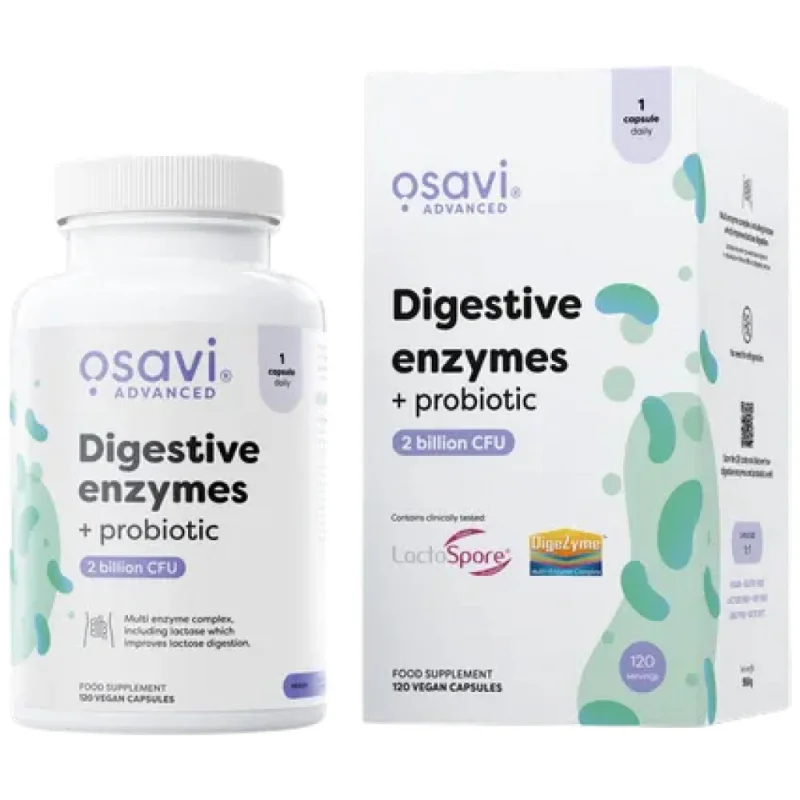 Digestive Enzymes + Probiotic | Digezyme + LactoSpore (120 дози) / 120 капсули