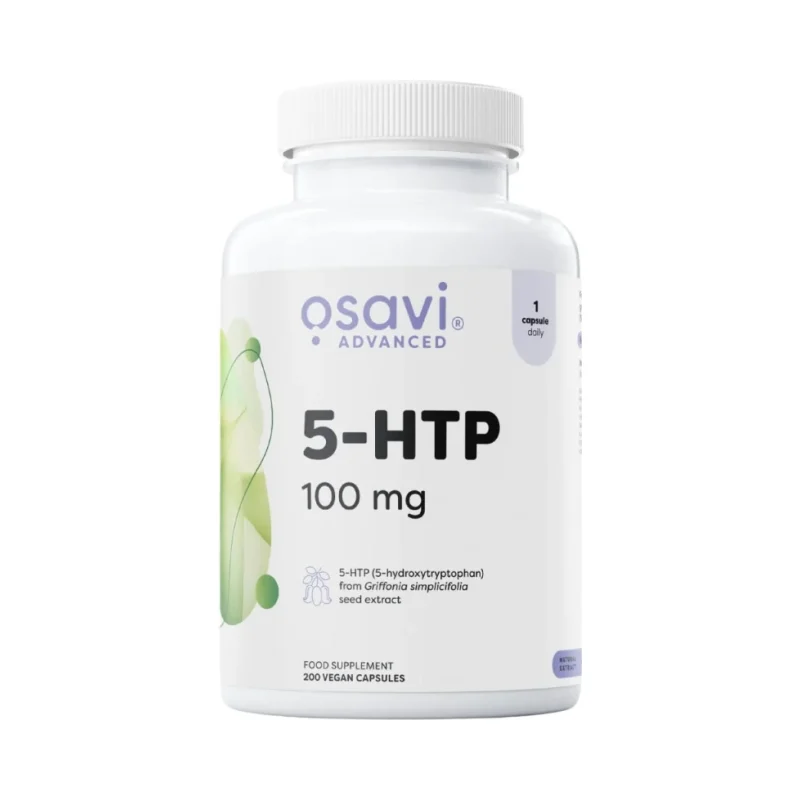 5-HTP 100 mg | 30% Extract from Griffonia simplicifolia (200 дози) / 200 капсули - Osavi