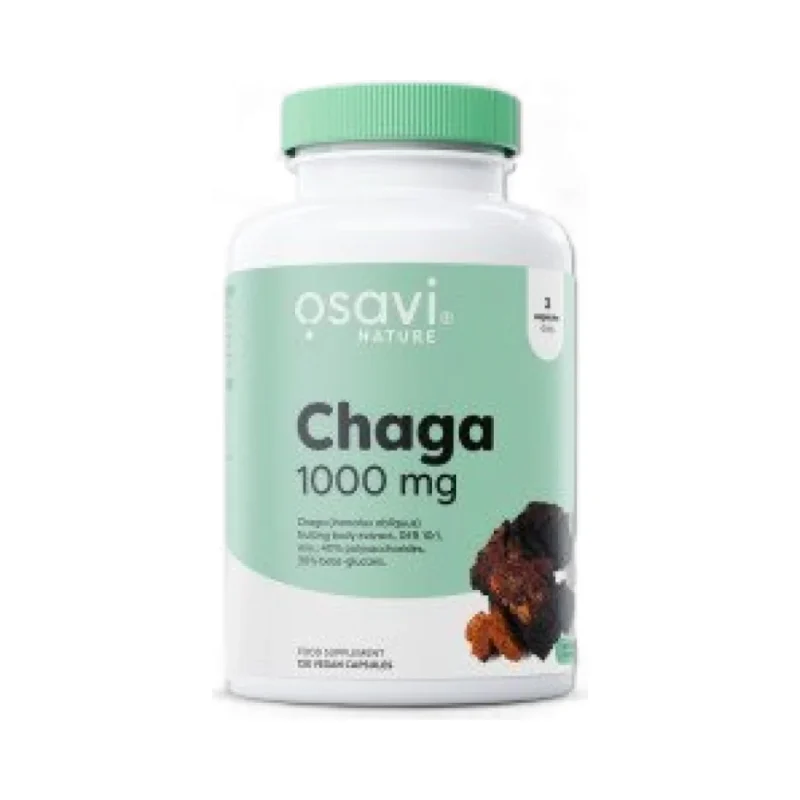 Chaga 1000 mg | Minimum 30% Beta-Glucans (120 дози) / 120 капсули - Osavi