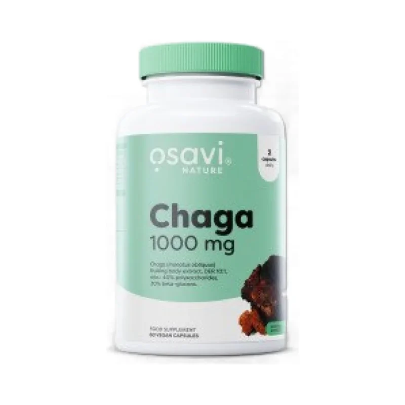 Chaga 1000 mg | Minimum 30% Beta-Glucans (30 дози) / 60 капсули - Osavi