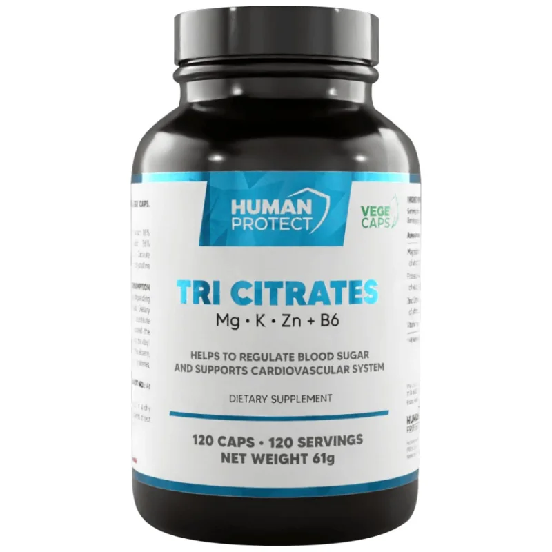 Tri Citrate | Magnesium + Potassium + Zinc / 120 капсули, 120 дози