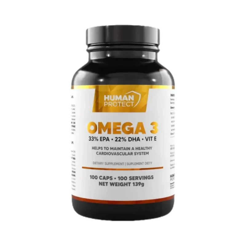 Omega 3 | with 33% EPA & 22% DHA / 100 Гел капсули, 100 дози - Human Protect