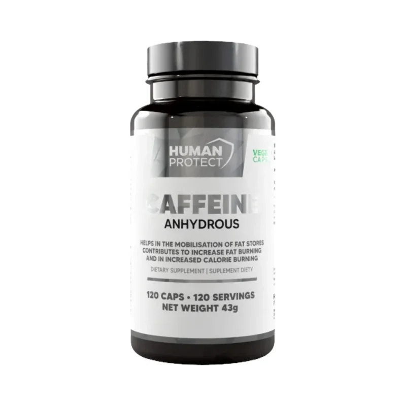Caffeine Anhydrous 200 mg / 120 капсули, 120 дози - Human Protect