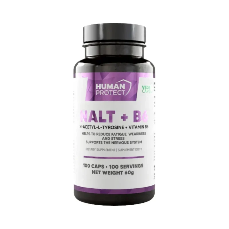 NALT + B6 | 500 mg N-Acetyl L-Tyrosine / 100 капсули, 100 дози - Human Protect