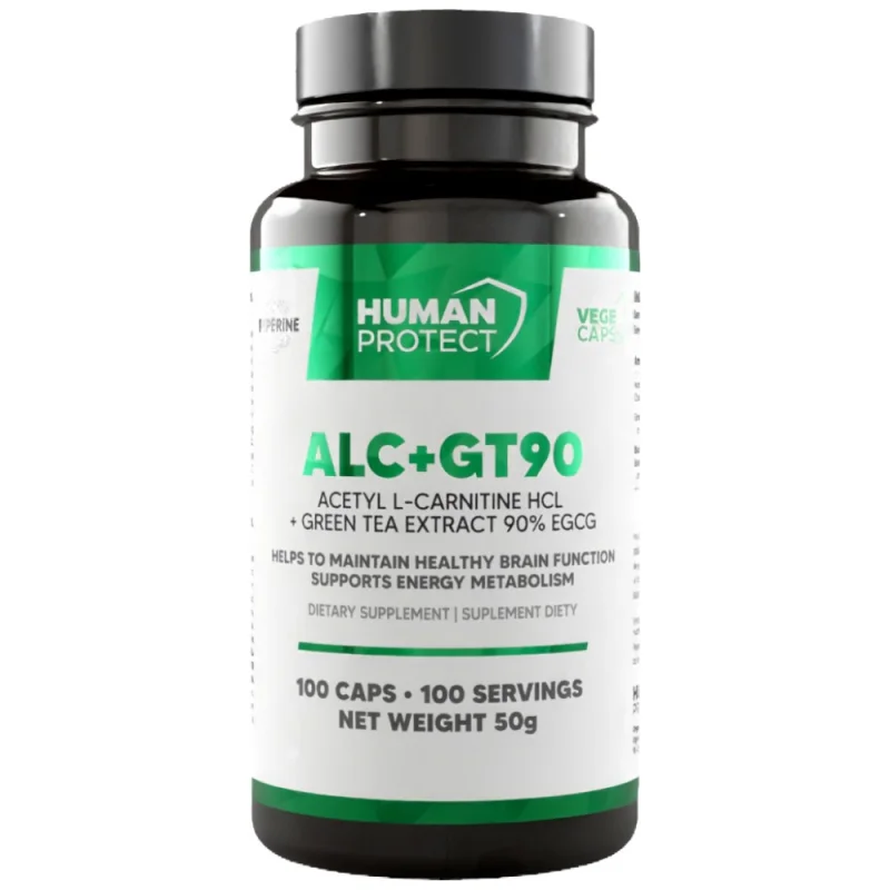 ALC + GT90 | Acetyl L-Carnitine & Green Tea Extract with 90% EGCG / 100 капсули, 100 дози