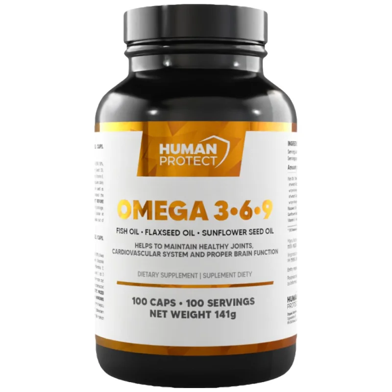 Omega 3-6-9 | with Fish Oil, Flax Oil & Sunflower Oil / 100 капсули, 100 дози