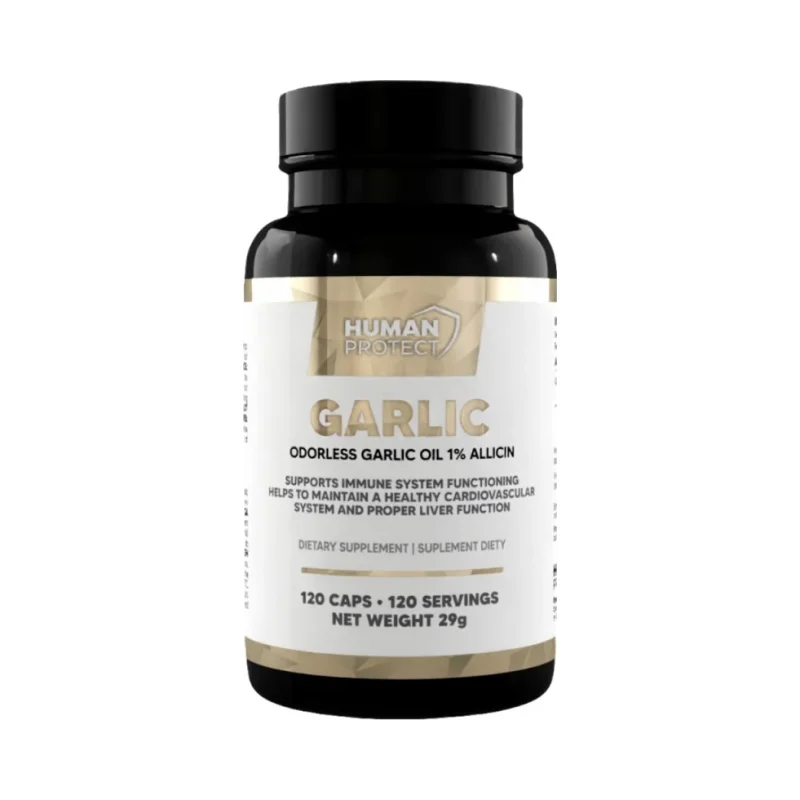Garlic 15 mg | with 1% Allicin / 120 капсули, 120 дози - Human Protect