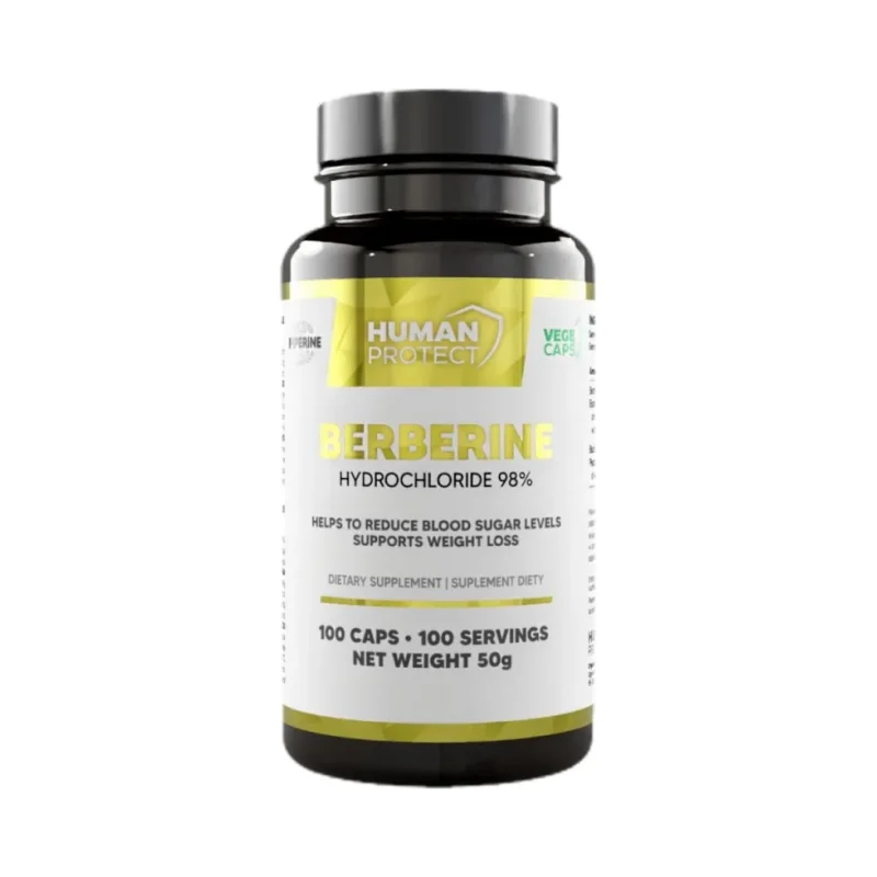 Berberine HCl 400 mg 98% | with Piperine / 100 капсули, 100 дози - Human Protect