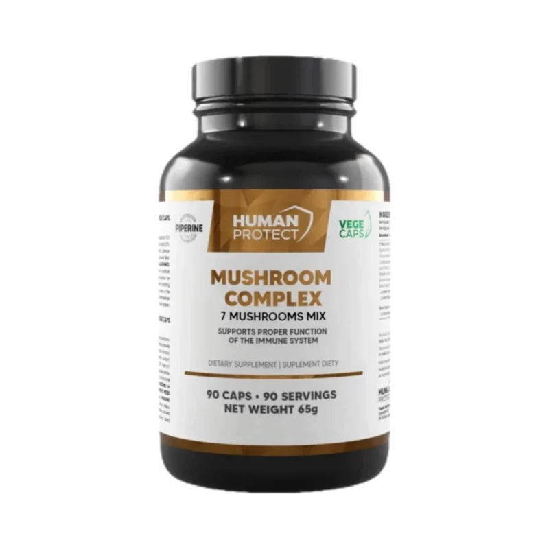 Mushroom Complex | Mix of 7 Mushrooms / 90 капсули, 90 дози - Human Protect