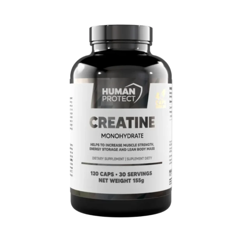 Creatine Monohydrate Capsules (30 дози) / 120 капсули - Human Protect