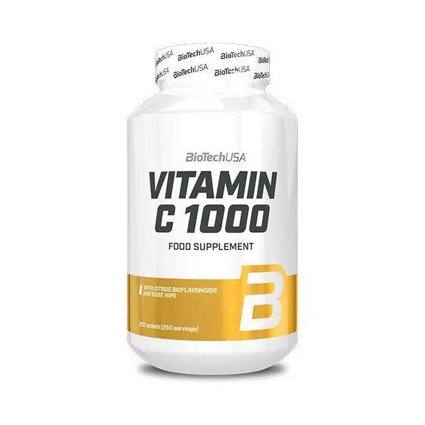Vitamin C 1000mg. Bioflavonoids / 250 Tabs. / 250g - BioTech USA