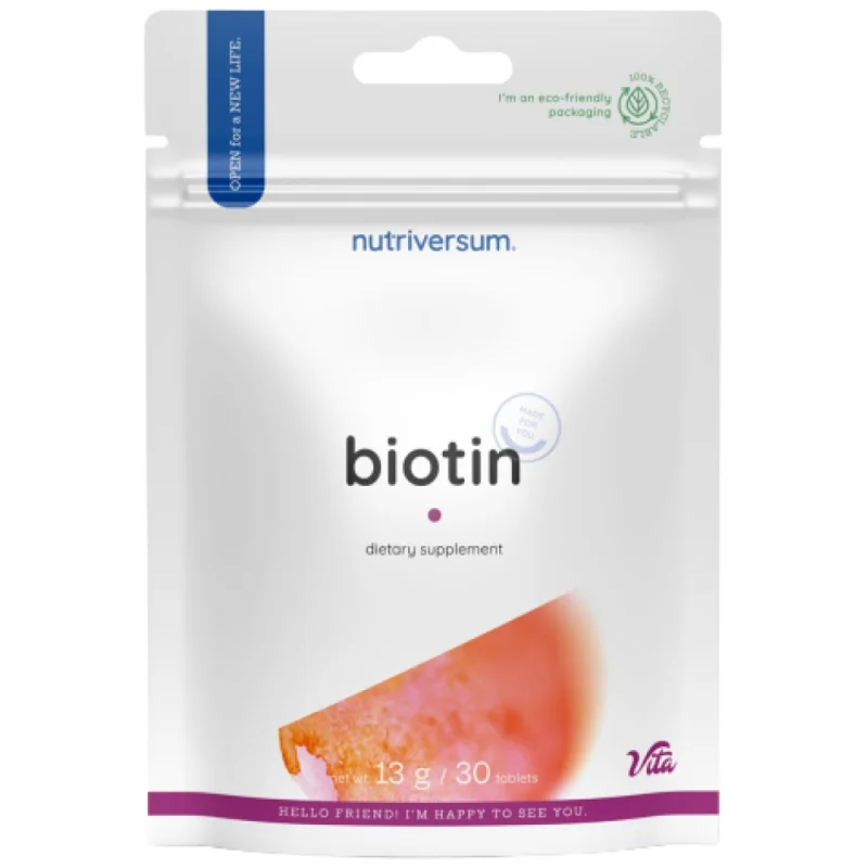 Biotin 5000 mcg / 30 Таблетки, 30 дози