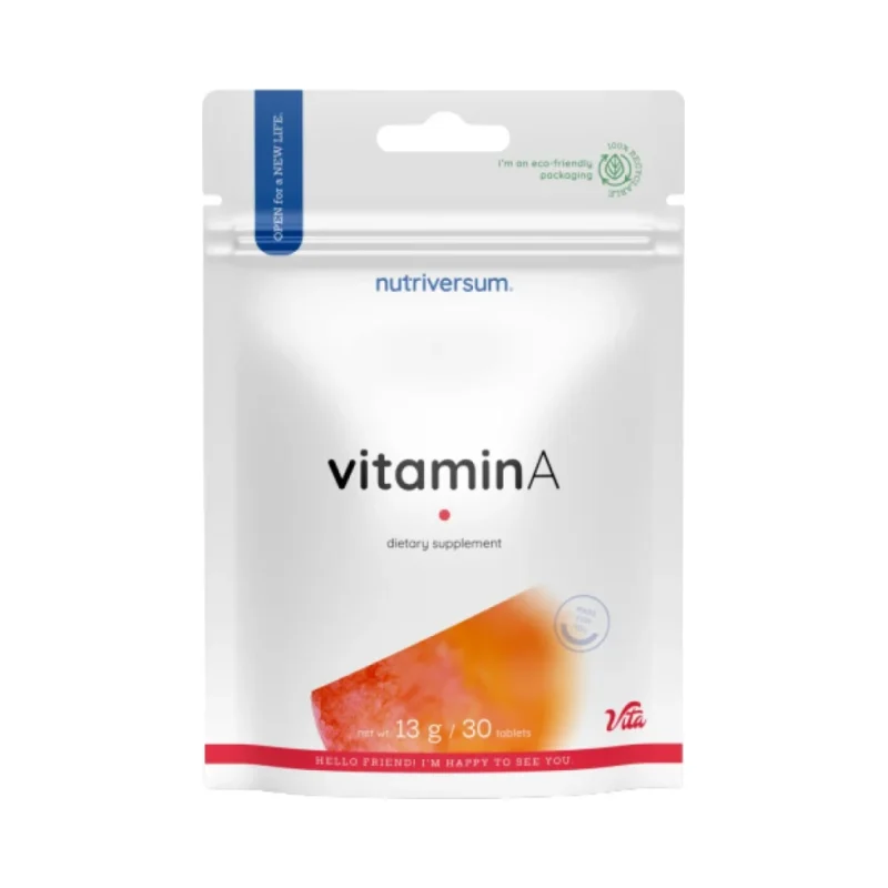 Vitamin A 2500 mcg / 30 Таблетки, 30 дози - Nutriversum