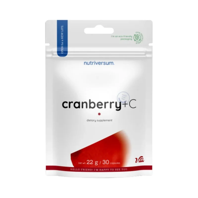 Cranberry Caps + Vitamin C / 30 капсули, 30 дози - Nutriversum