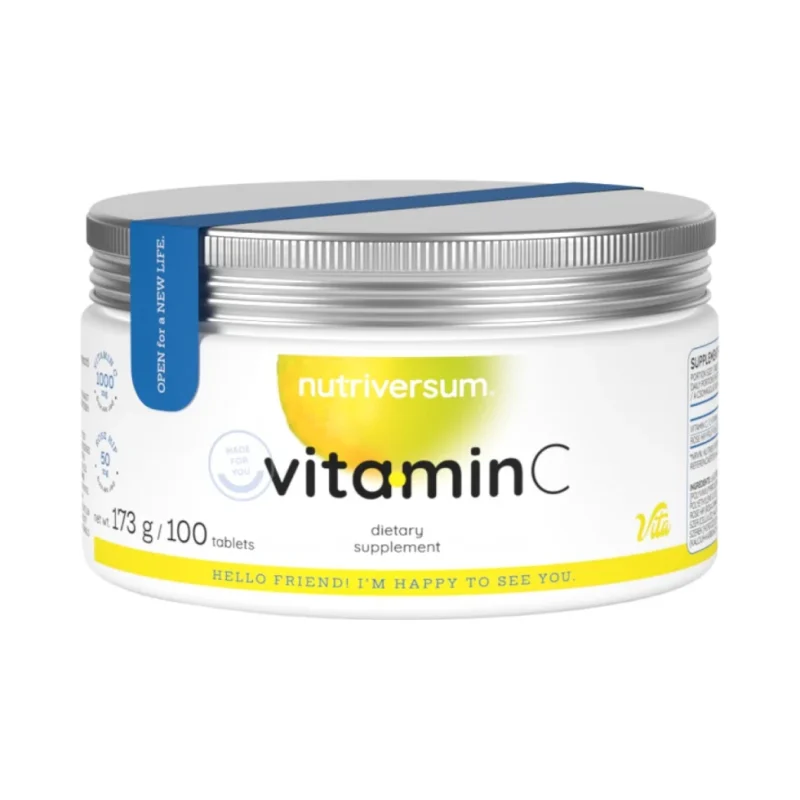 Vitamin C 1000 | with Rose Hips / 100 Таблетки, 100 дози - Nutriversum