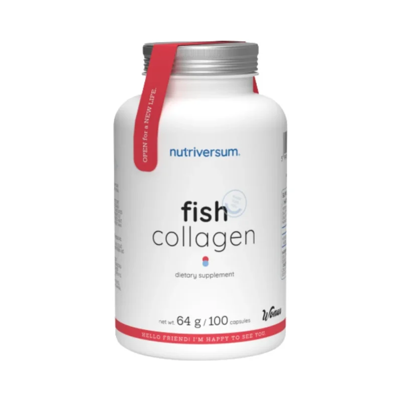 Hydrolyzed Fish Collagen 500 mg | Dedicated to Women / 100 капсули, 50 дози - Nutriversum
