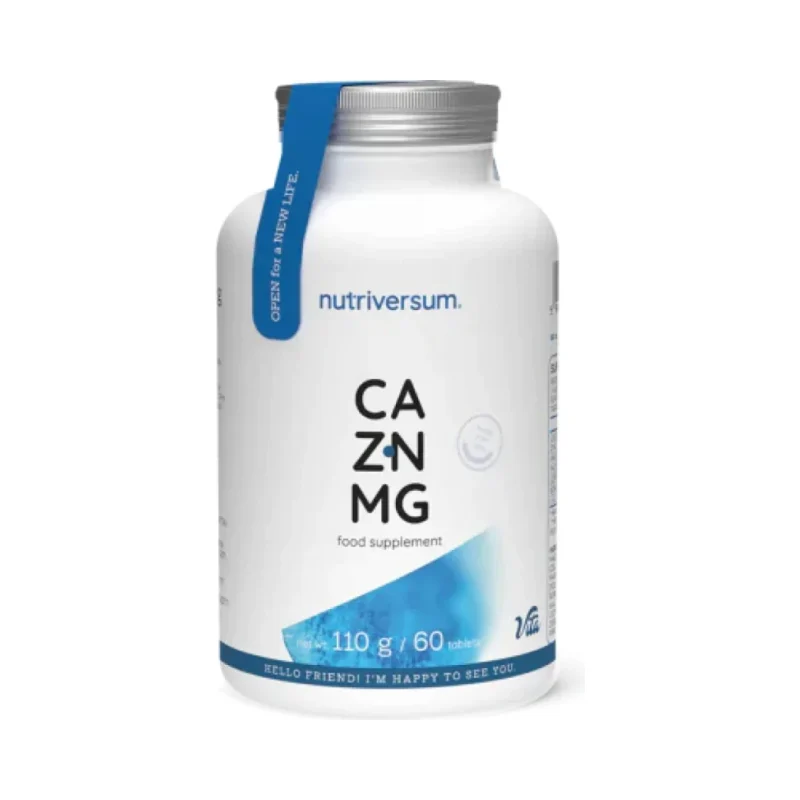 Ca/Zn/MG | Calcium Magnesium Zinc Formula / 60 Таблетки, 60 дози - Nutriversum