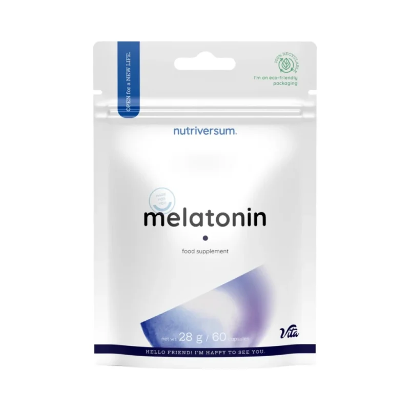 Melatonin 1 mg (30 дози) / 60 капсули - Nutriversum