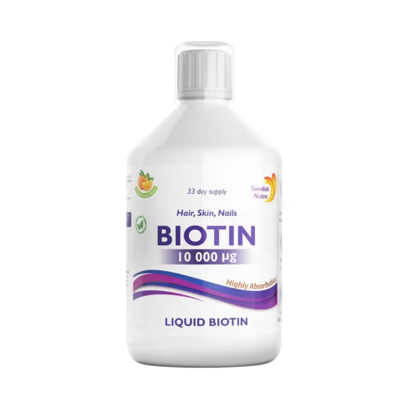 Biotin 10 000 mcg / 500 мл, 33 дози - Swedish Nutra