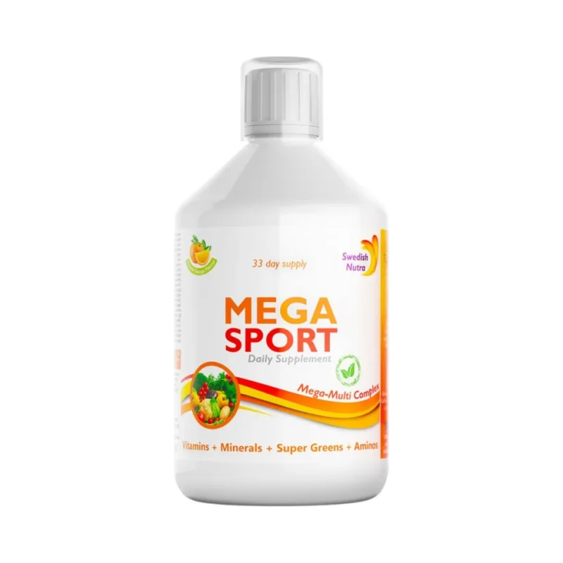 Mega Sport | Vitamins + Minerals + Super Greens + Aminos / 500 мл, 33 дози - Swedish Nutra