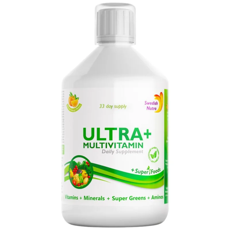 Ultra + Multivitamin and Collagen | Vitamins + Minerals + Super Greens + Aminos / 500 мл, 33 дози