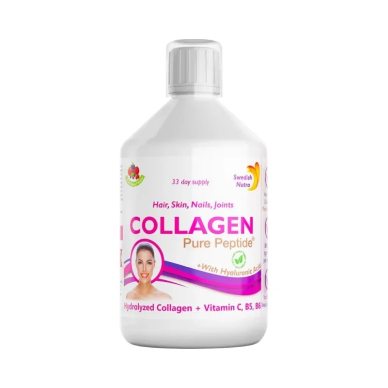 Hydrolyzed Collagen | with Vitamin C, B5, B6 and Hyaluronic Acid / 500 мл, 33 дози - Swedish Nutra