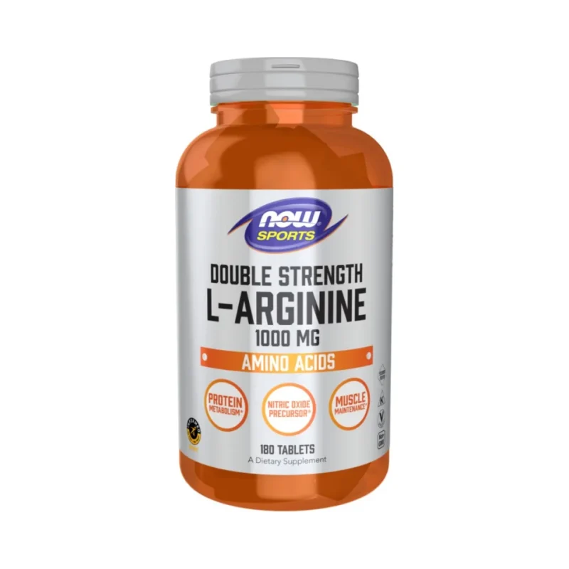 L-Arginine 1000 mg / Double Strength (180 дози) / 180 Таблетки - NOW