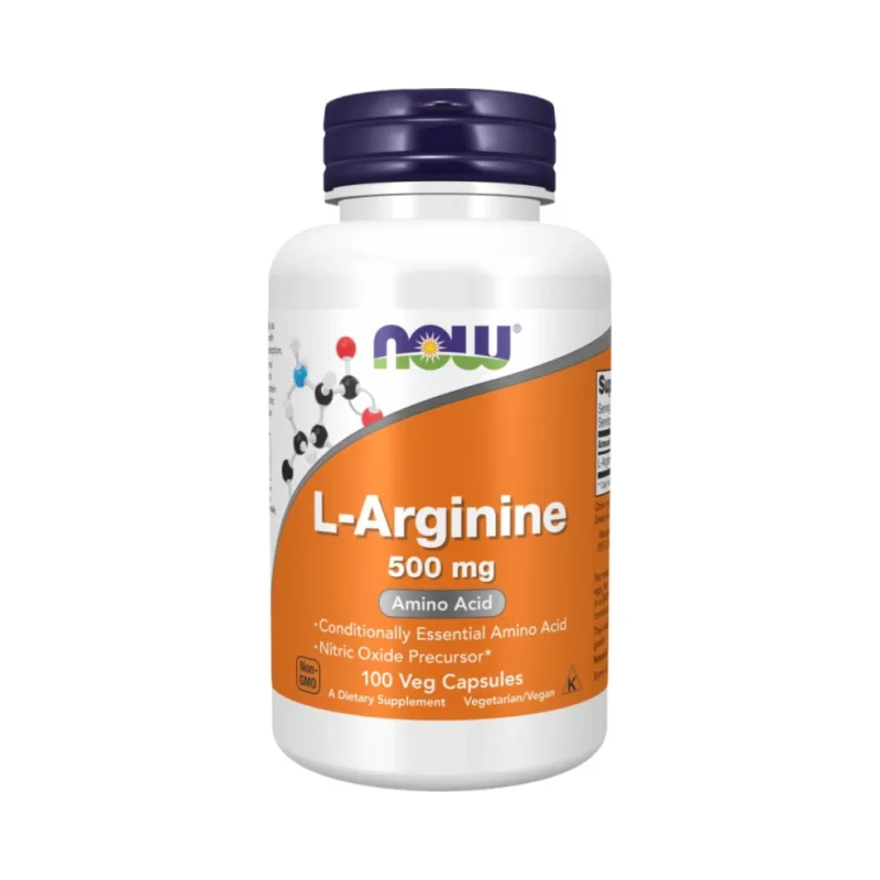 L-Arginine 500 mg (50 дози) / 100 капсули - NOW
