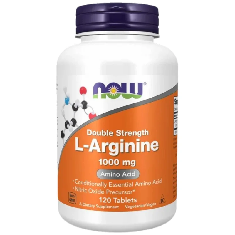 L-Arginine 1000 mg / Double Strength (60 дози) / 120 Таблетки