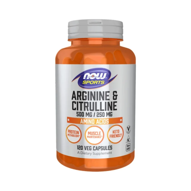 Arginine & Citrulline (120 дози) / 120 капсули - NOW
