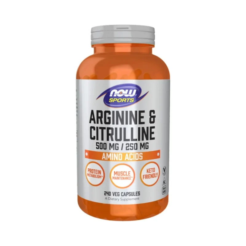 Arginine & Citrulline (240 дози) / 240 капсули - NOW