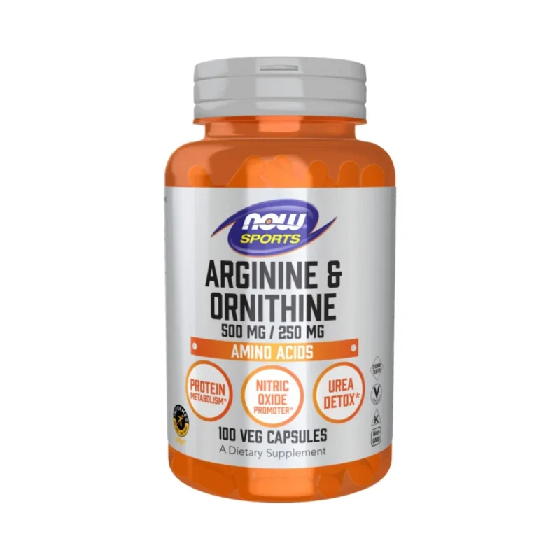 Arginine/Ornithine 500/250 mg (125 дози) / 100 капсули - NOW