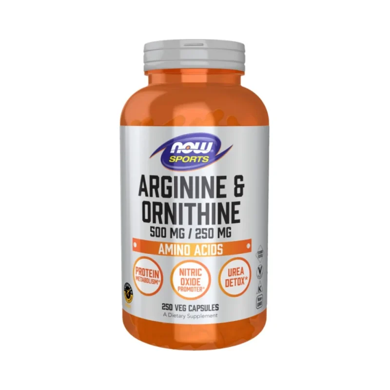 Arginine/Ornithine 500/250 mg (125 дози) / 250 капсули - NOW