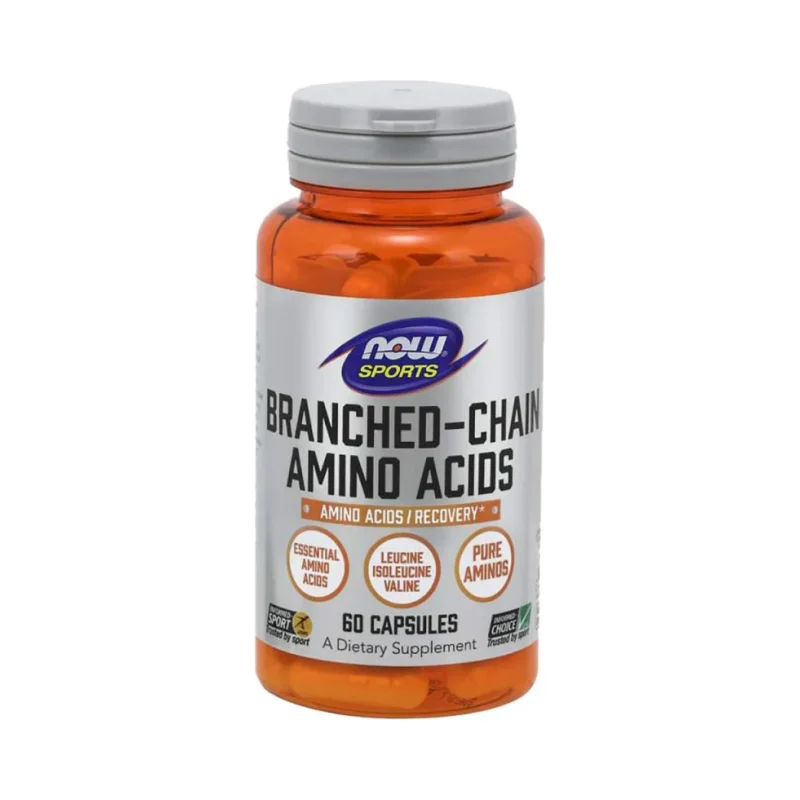 Branched Chain Amino Acids / BCAA (15 дози) / 60 капсули - NOW