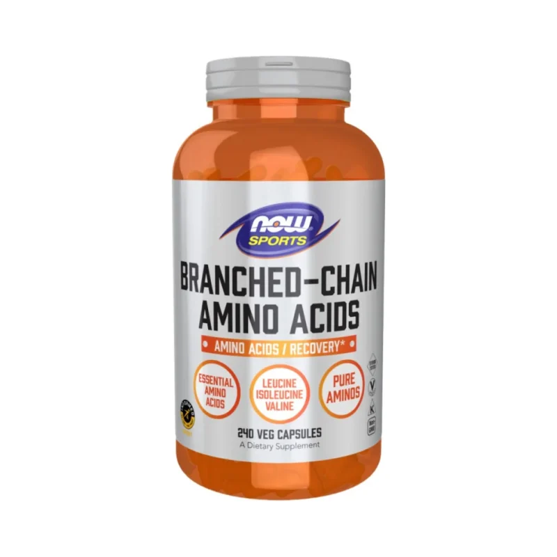 Branched Chain Amino Acids / BCAA (60 дози) / 240 капсули - NOW
