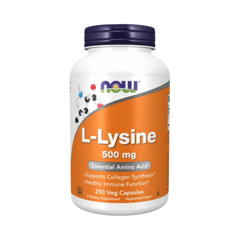 L-Lysine 500 mg (250 дози) / 250 капсули - NOW