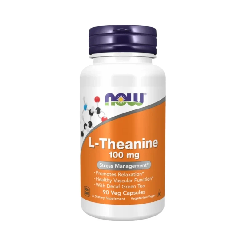 L-Theanine 100 mg (90 дози) / 90 капсули - NOW