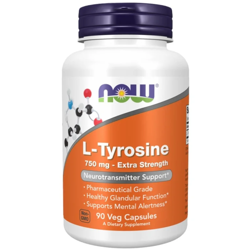 L-Tyrosine 750 mg | Extra Strength (90 дози) / 90 капсули