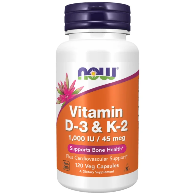 Vitamin D-3 1000 IU + K-2 45 mcg (120 дози) / 120 капсули