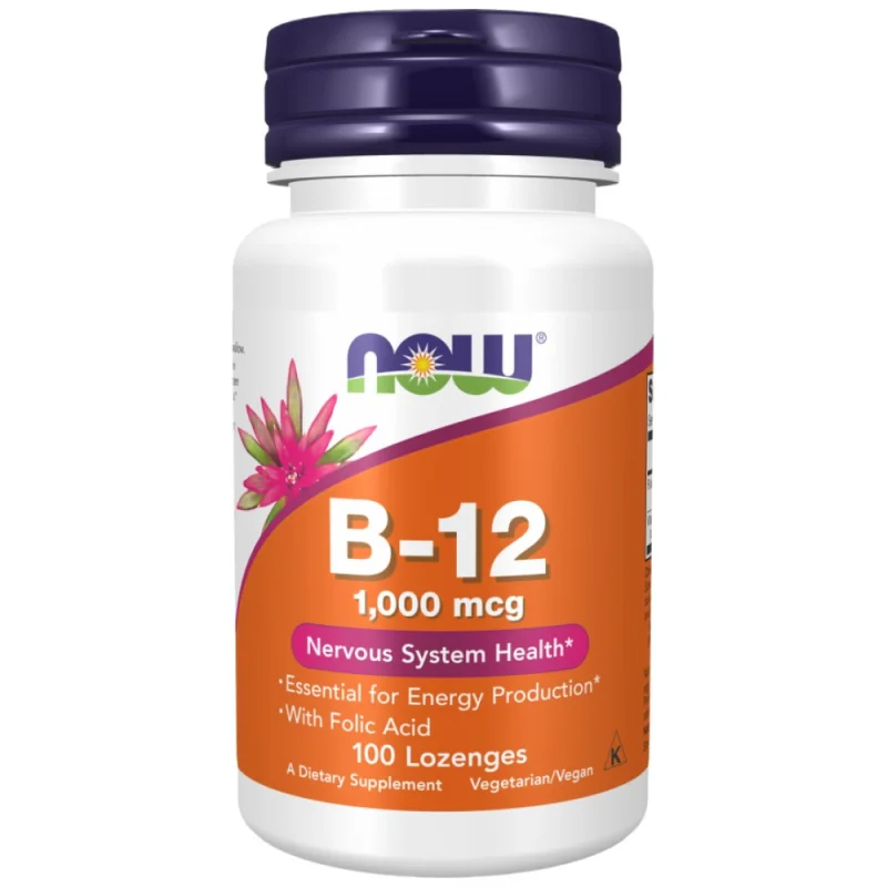 Vitamin B-12 1000 mcg | with Folic Acid (100 дози) / 100 Подезични таблетки